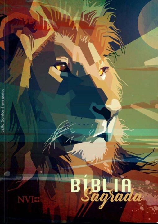 Livro Bíblia Sagrada NVI- Leão Colorido
