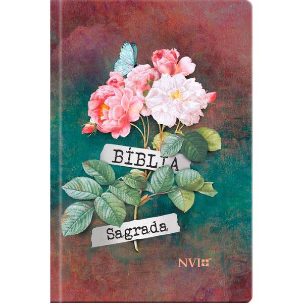 Livro Bíblia Sagrada Flores Buque - NVI