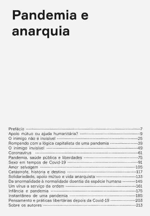 Livro Pandemia e anarquia