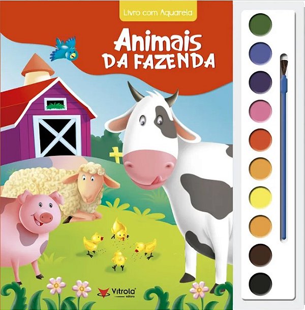 Livro Aquarela - Animais Da Fazenda
