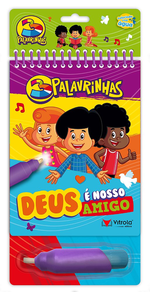 Livro AQUABOOK - 3 palavrinhas - Deus é nosso amigo