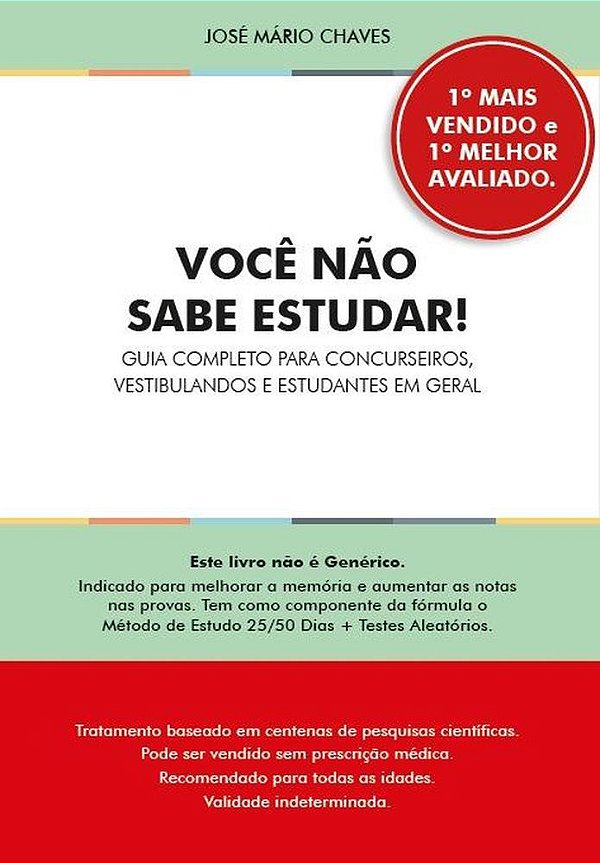 Livro Você Não Sabe Estudar