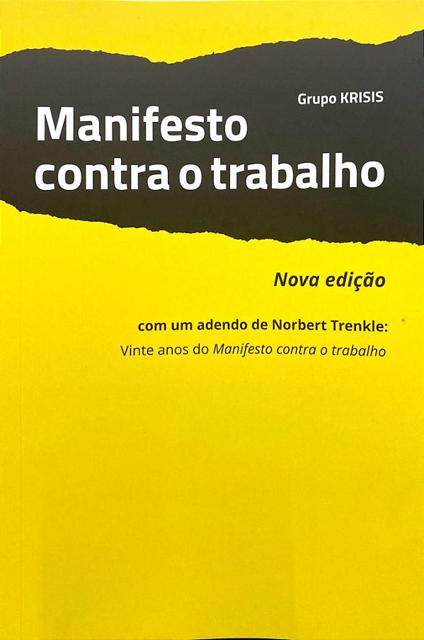 Livro Manifesto Contra O Trabalho
