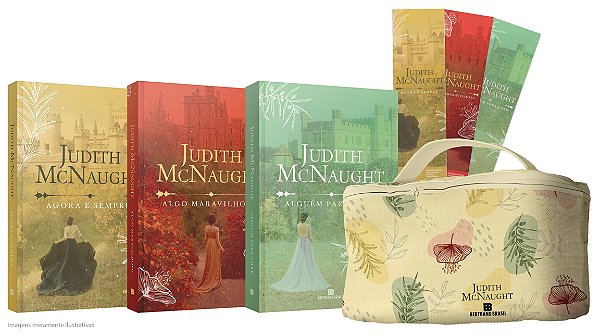 Livro Kit Judith McNaught (acompanha nécessaire + marcado...
