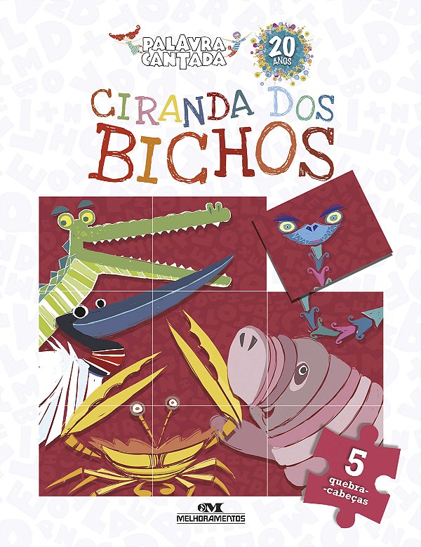 Livro Ciranda dos bichos: quebra-cabeças com 6 botões