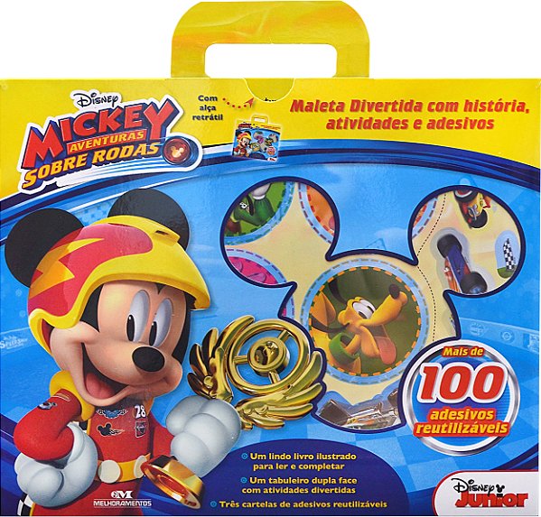 Livro Mickey aventura sobre rodas – maleta divertida