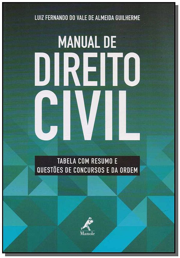 Livro Manual de direito civil: Tabela com resumo e questõ...