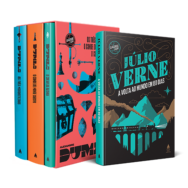 Livro Kit Box Alexandre Dumas + A Volta Ao Mundo Em 80 Di...