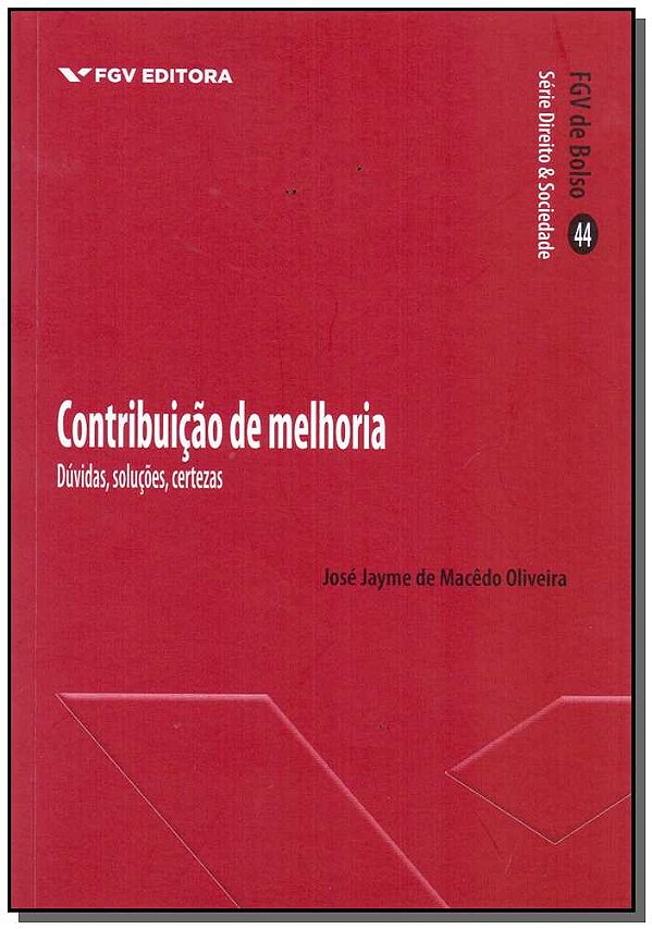 Livro Contribuição De Melhoria