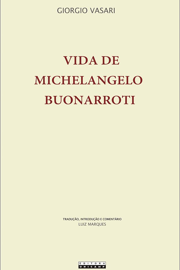 Livro Vida de Michelangelo Buonarroti