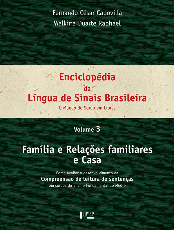 Livro Enciclopédia da língua de sinais brasileira vol. 3:...