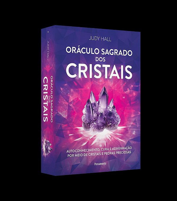 Livro Oráculo sagrado dos cristais - Caixa com livro + 50 carta...