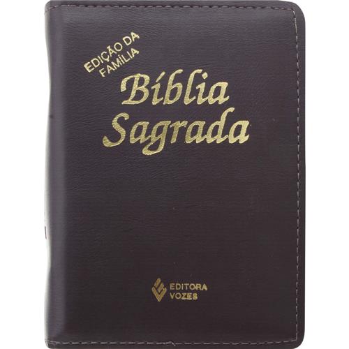 Livro Bíblia sagrada: ed. família bolso zíper