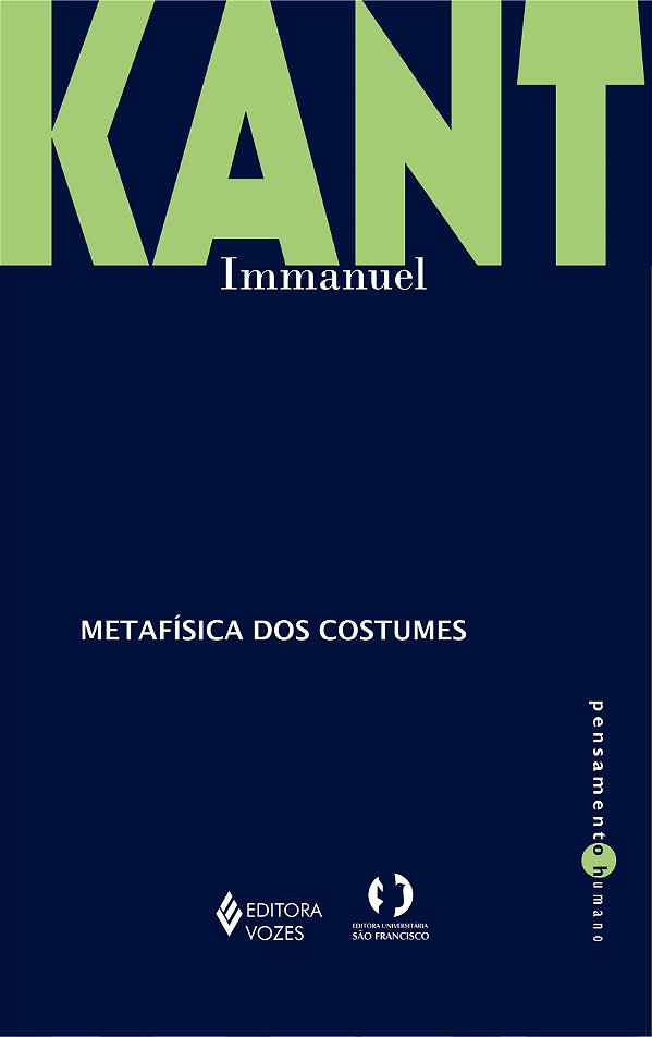 Livro Metafísica dos costumes