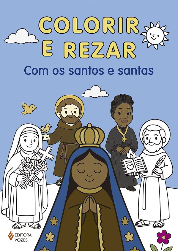 Livro Colorir e rezar: Com os santos e santas
