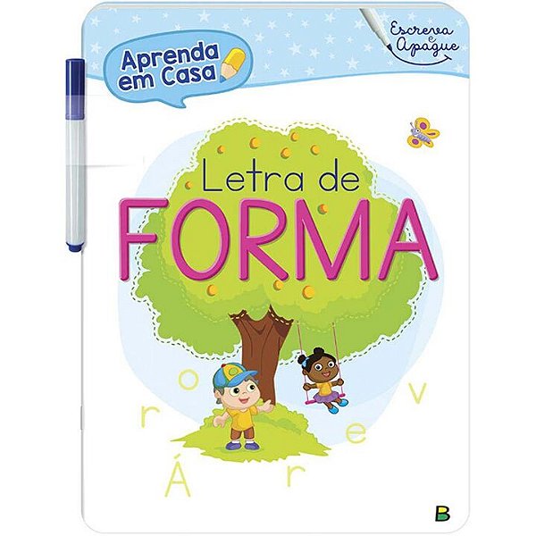 Livro Aprenda em Casa Escreva e Apague: Letra de Forma