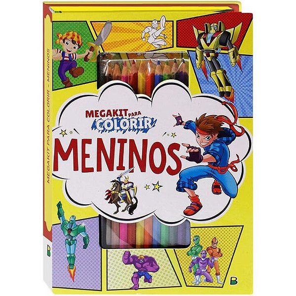 Livro Megakit para Colorir: Meninos