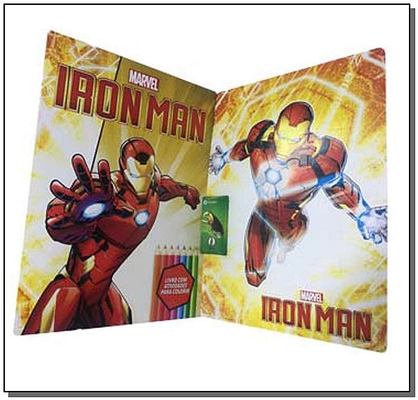 Livro Marvel Kit Diversão - Iron Man