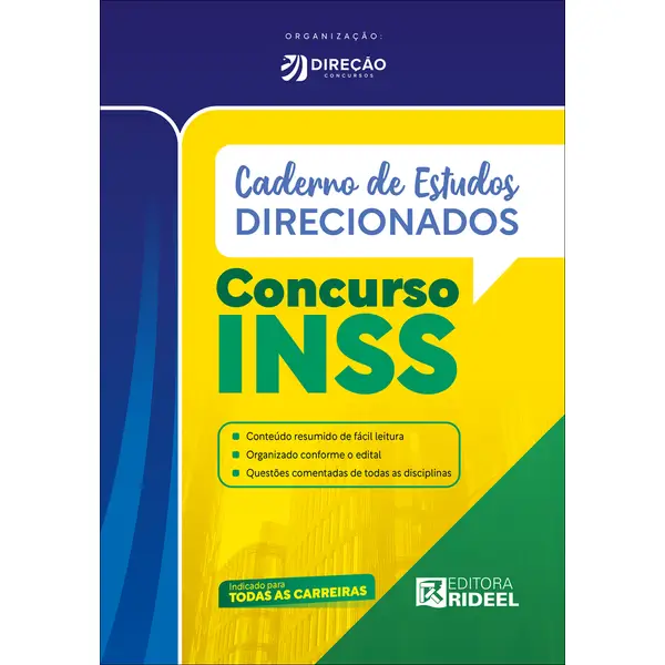 Livro Caderno De Estudos Direcionados - Concurso Inss