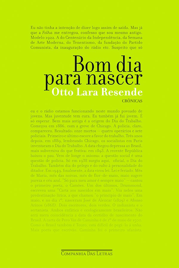 Livro Bom dia para nascer