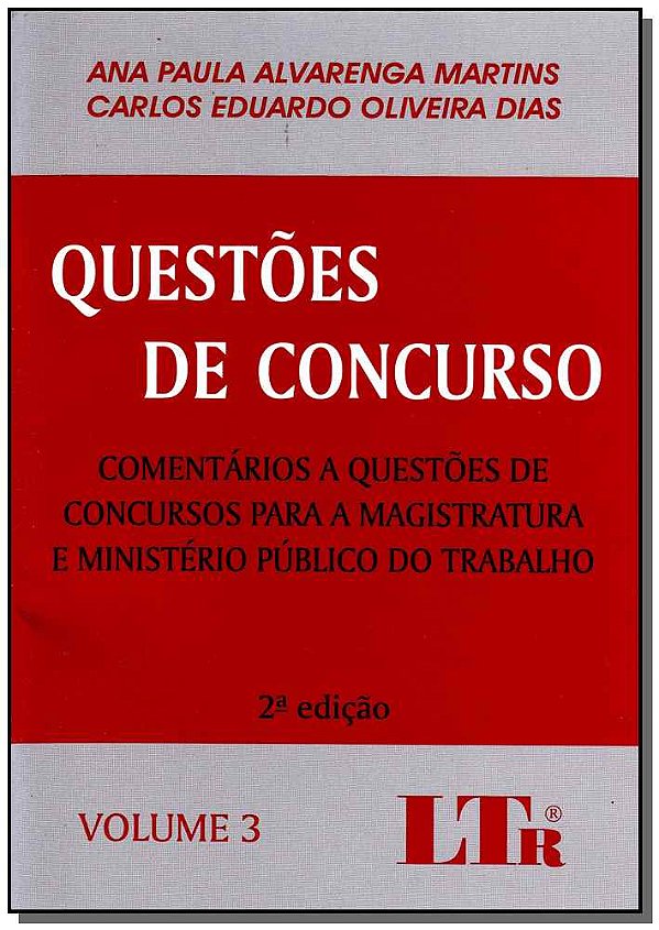 Livro Questões De Concurso - Vol.03