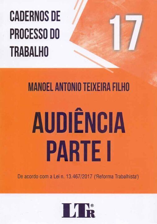 Livro Cadernos De Processo Do Trabalho N.17 - 01Ed/18