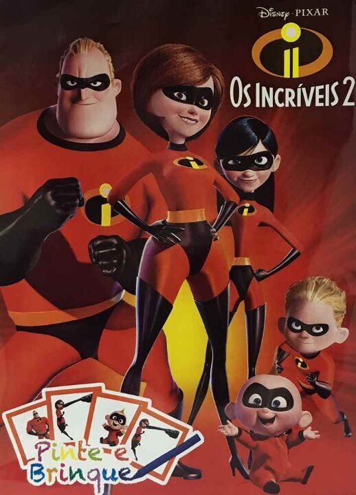 Livro Disney - Pinte E Brinque - Os Incríveis 2