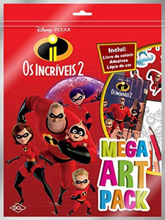 Livro Disney - Mega art pack - Os incríveis 2
