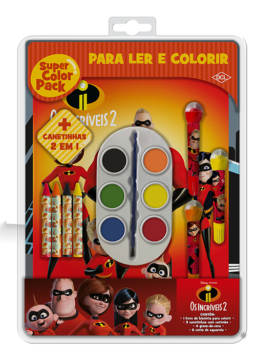 Livro Disney - Super color pack - Os incríveis 2