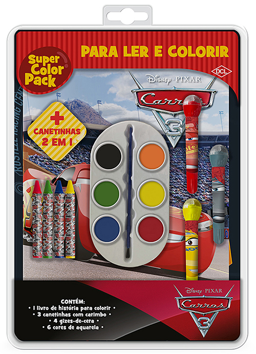 Livro Disney - Super color pack - Carros 3