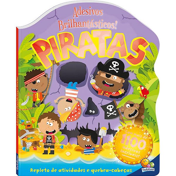 Livro Adesivos Brilhantásticos! Piratas