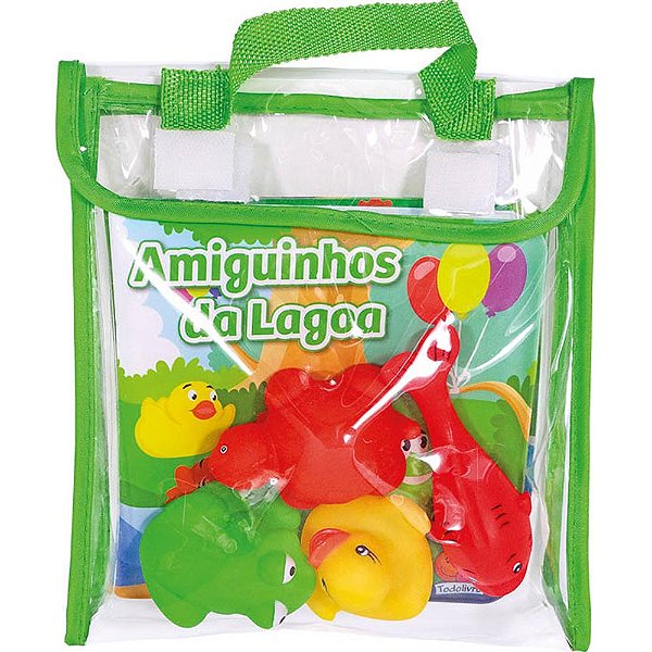 Livro Diversão no Banho! Amiguinhos da Lagoa
