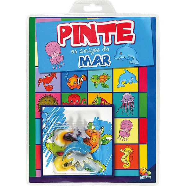 Livro Vamos Pintar! PINTE os amigos do MAR