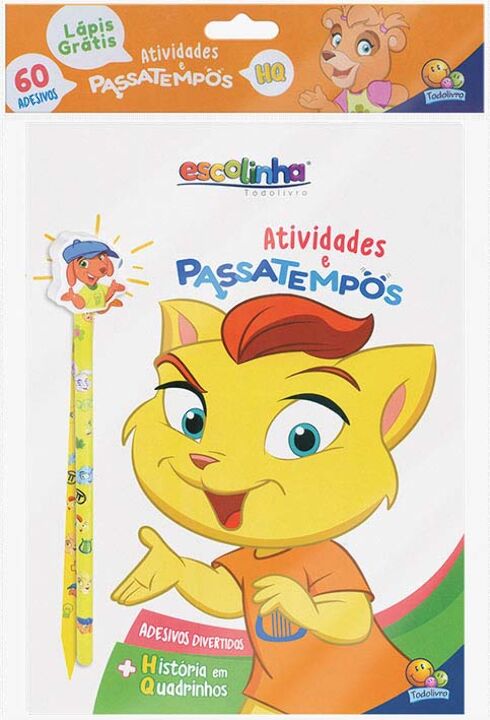 Livro Atividades e Passatempos - Kit Livro + Lápis Borrac...