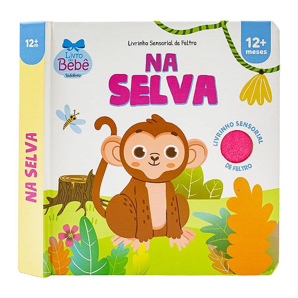 Livro Livrinho Sensorial de Feltro: Na Selva