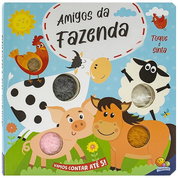 Livro Amigos da Fazenda Toque e Sinta