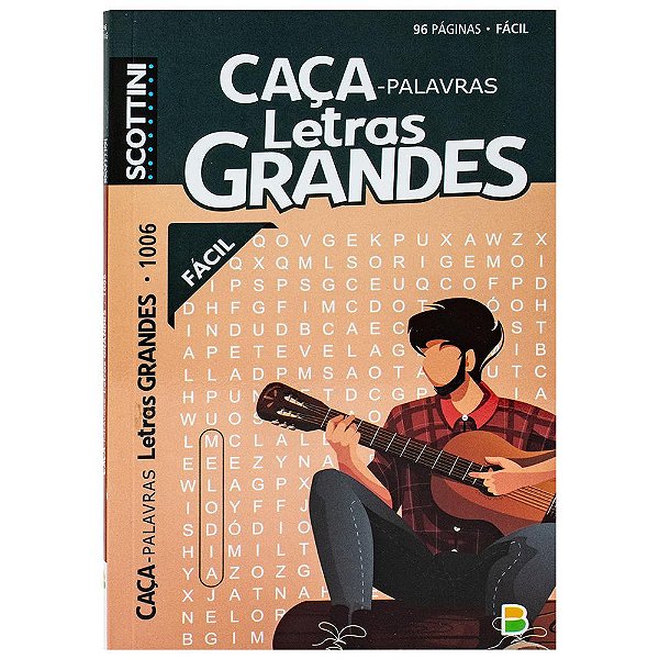 Livro Scottini Caça-palavras Letras Grandes (96p) N.1006 (Fácil...