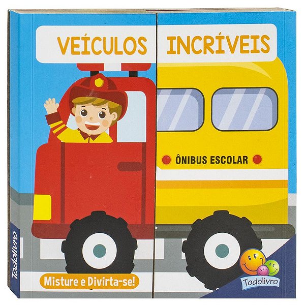 Livro Misture e Divirta-se! Veículos Incríveis
