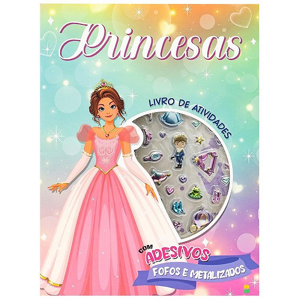 Livro Livro de Atividades + Adesivos Metalizados: Princesas
