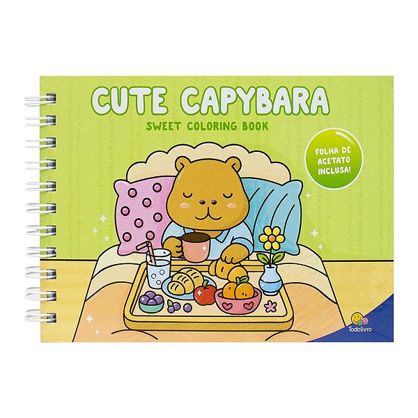 Livro Sweet Coloring Book: Cute Capybara