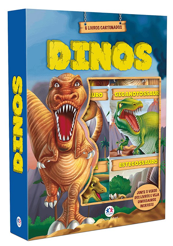 Livro Dinos: 6 livros cartonados