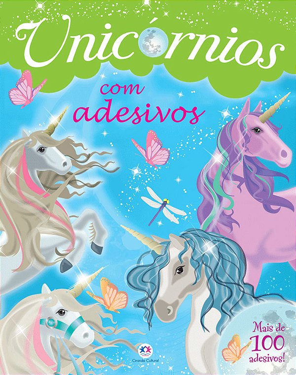 Livro Unicórnios com adesivos: com adesivos