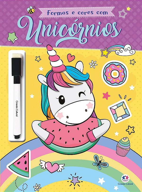 Livro Formas e cores com unicórnios