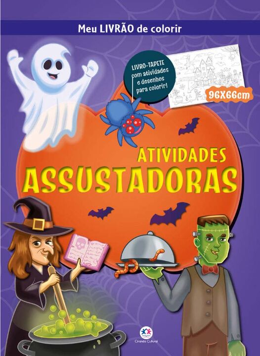Livro Atividades assustadoras - Meu livrão de colorir