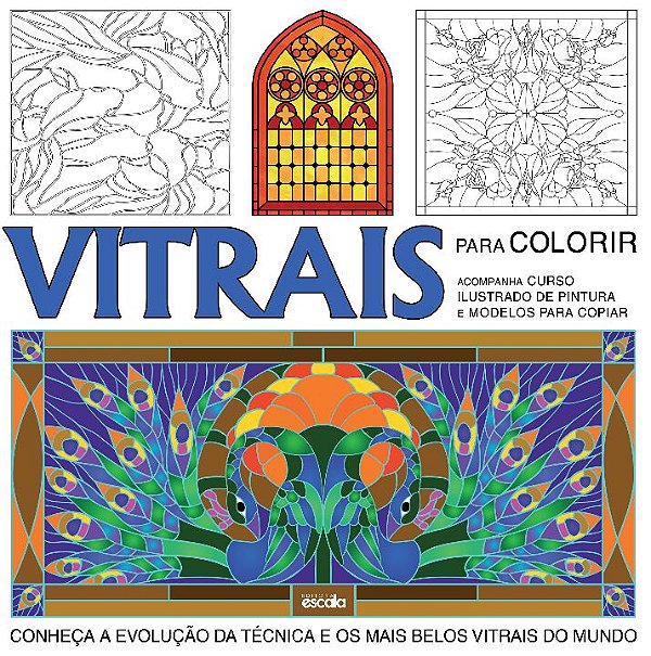 Livro Vitrais para colorir