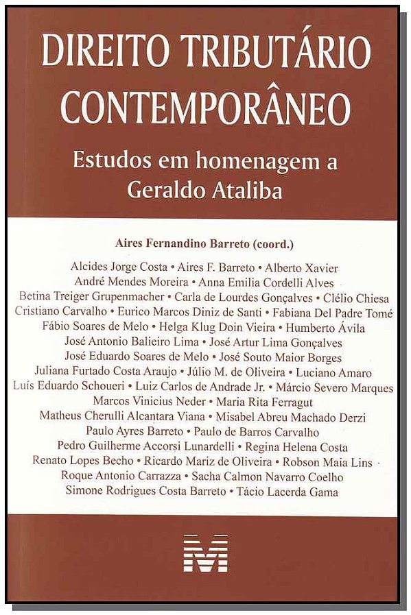 Livro Direito tributário contemporâneo: Estudos em homena...