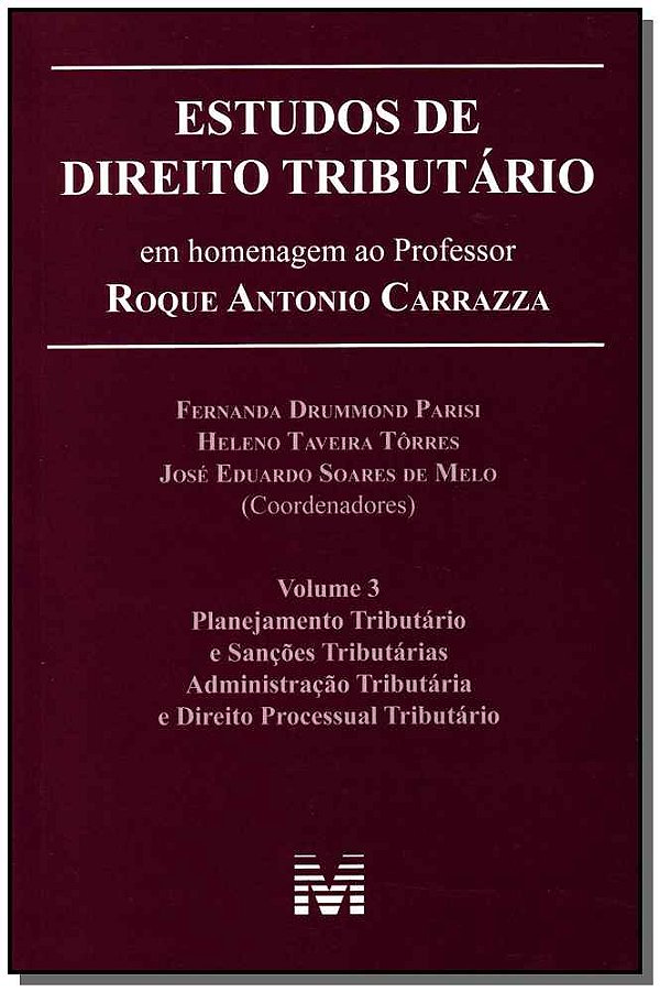 Livro Estudos de direito tributário: em homenagem ao prof...