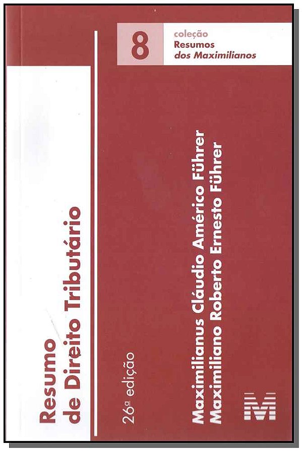 Livro Resumo (08) direito tributário - 26 ed./2017 (Volum...