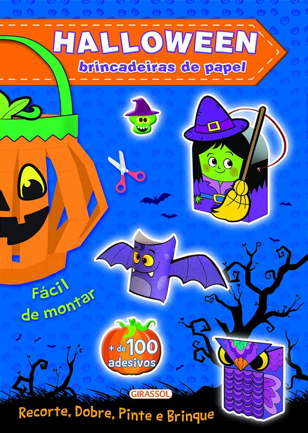 Livro Halloween Azul - Brincadeiras de Papel (Volume 01)