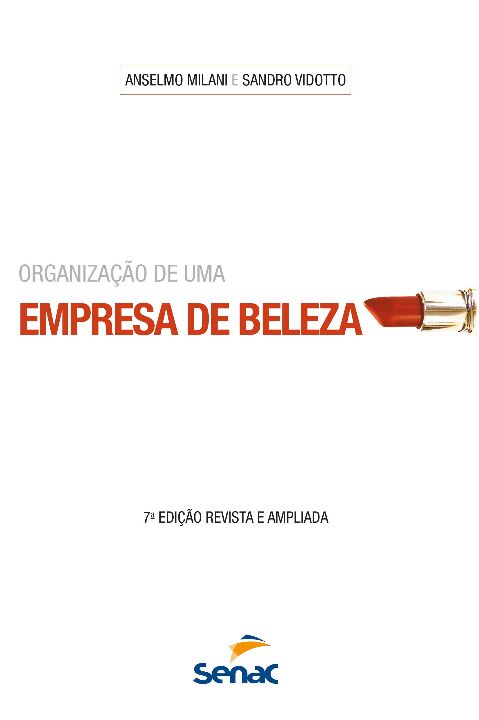 Livro Organização de uma empresa de beleza